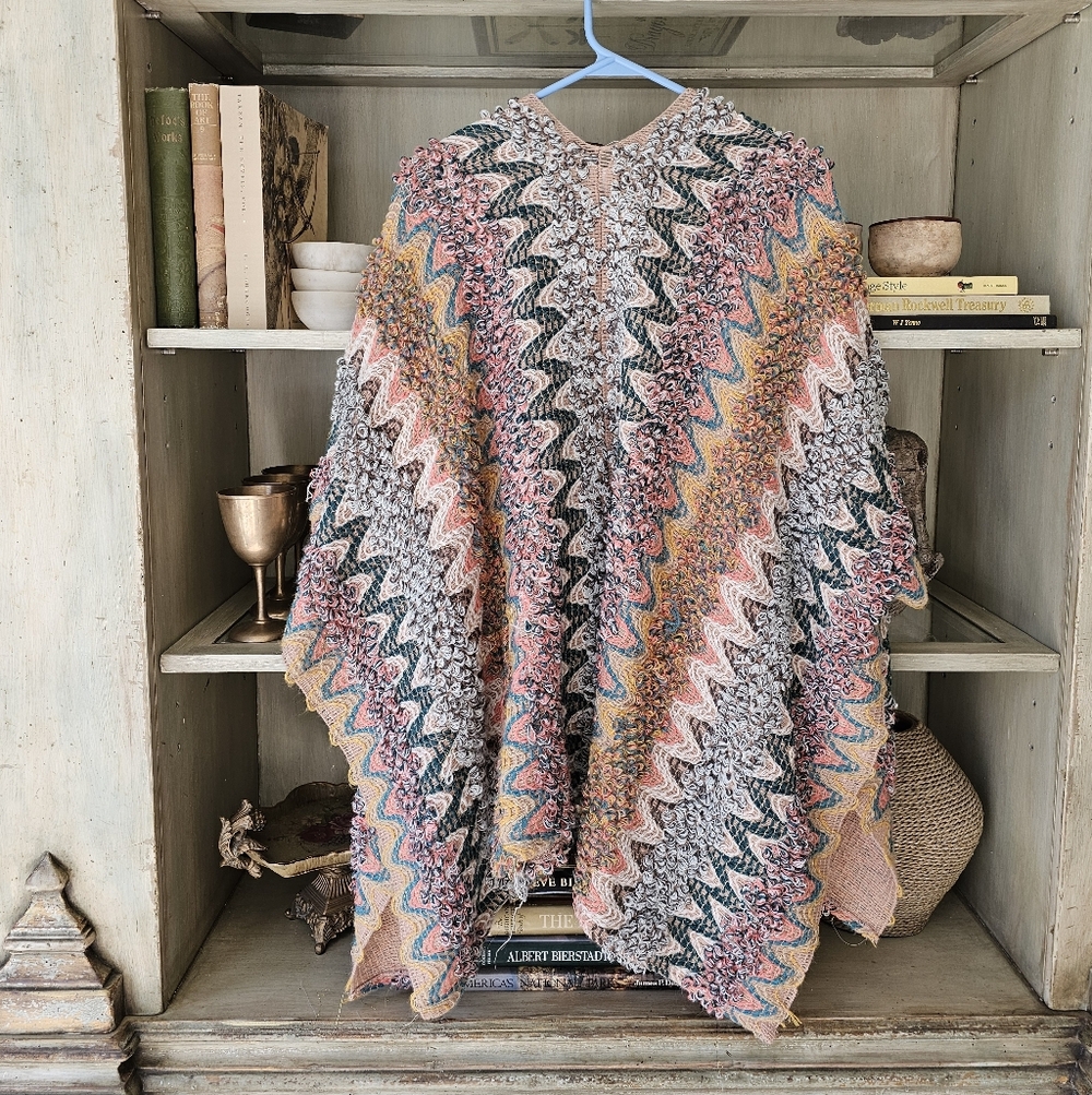 $128 Anthropologie x Akemi + Kin Alva Wrap Tan Multi Chevron Textured Size O/S - Picture 11 of 11